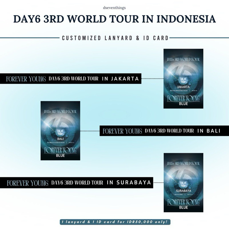 

[JNE/ANTERAJA] LANYARD + ID CARD & KEYRING DAY6 3RD WORLD TOUR IN JAKARTA