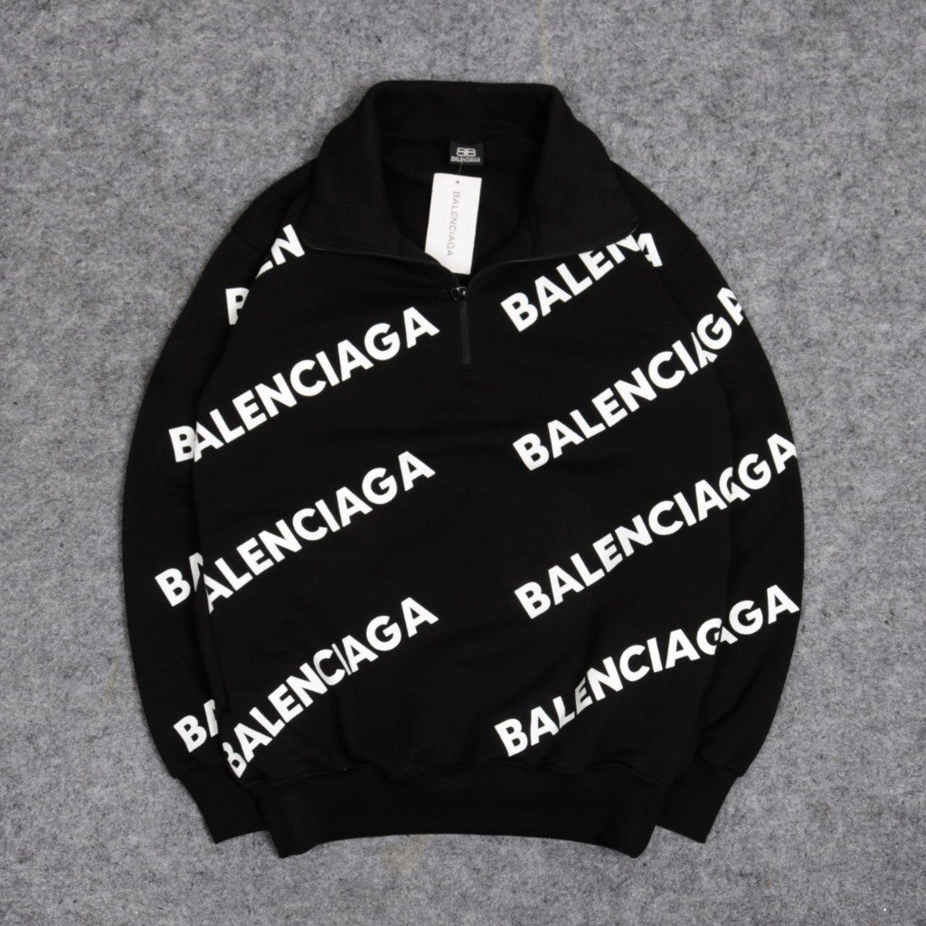 Jaket Halzip BALENCIAGA Full Print Sweatshirt Pria Wanita Original Branded Distro