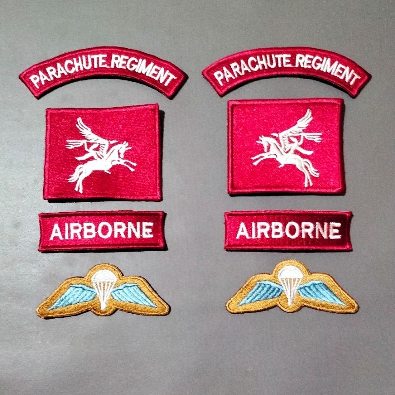 Patch Bordir Pegasus Terjun Payung Para Airborne Inggris Red Devil WW2