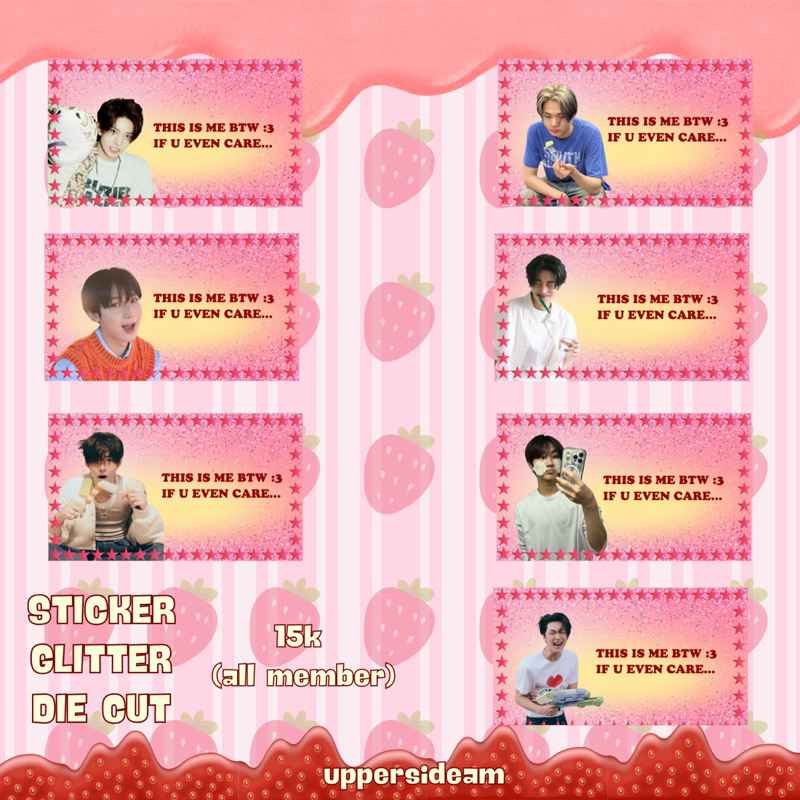 

enhypen if u even care sticker glitter die cut set