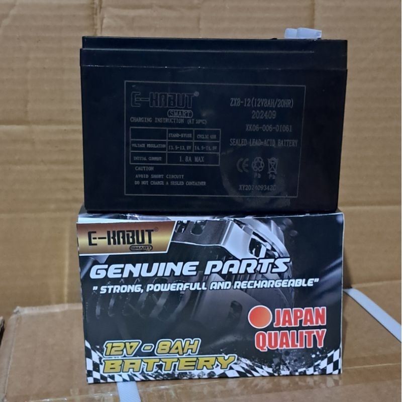 Baterai Tangki Pompa Semprot Elektrik Ekabut 12V 8AH Aki UPS Stabilizer Sprayer E-Kabut Batrai E Kab