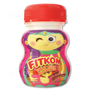 fitkom tablet kunyah multivitamin anak rasa strawberry