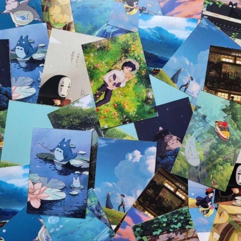 16pcs Sticker Ghibli - Ghibli sticker - STICKER GHIBLI AESTHETIC / Sticker aesthetic / sticker ghibl