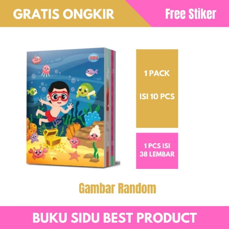 

BUKU SIDU 1 PACK ISI 10 PCS, 1 PCS 38 LEMBAR GRATIS ONGKIR GRATIS STIKER PENGIRIMAN CEPAT