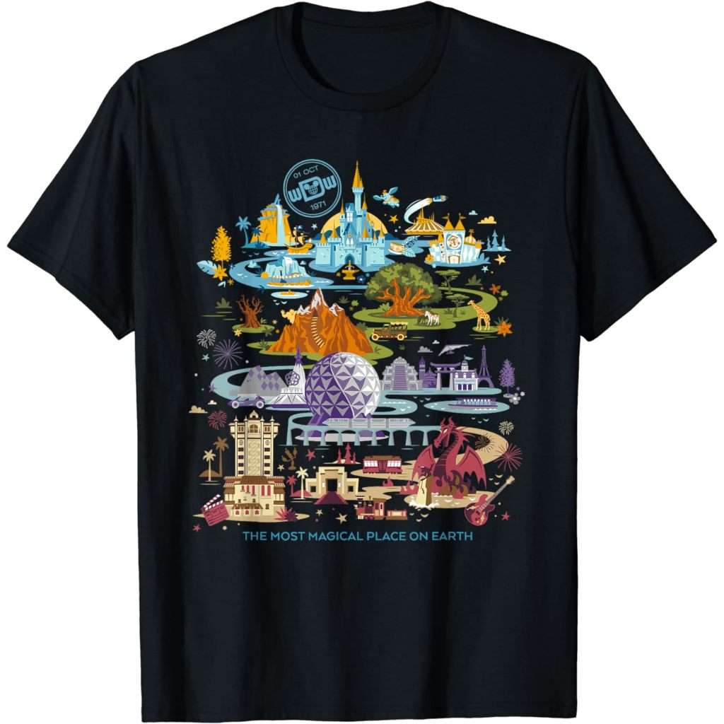 BAJU KAOS DISTRO Disney Walt Disney World 50th Anniversary T-Shirt