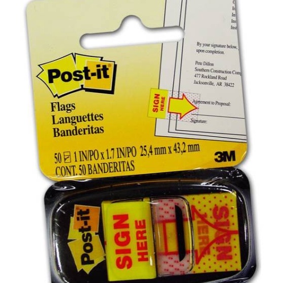 

STOCK TERUPDATE POST IT SIGN HERE 3M