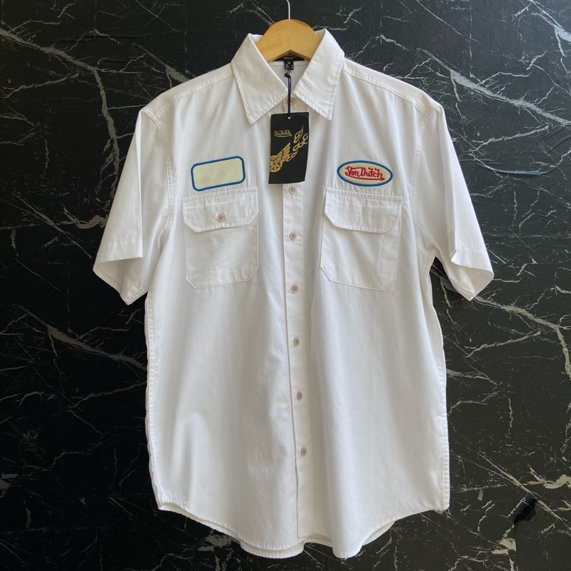 Workshirt VonDutch Original Full Bordir White