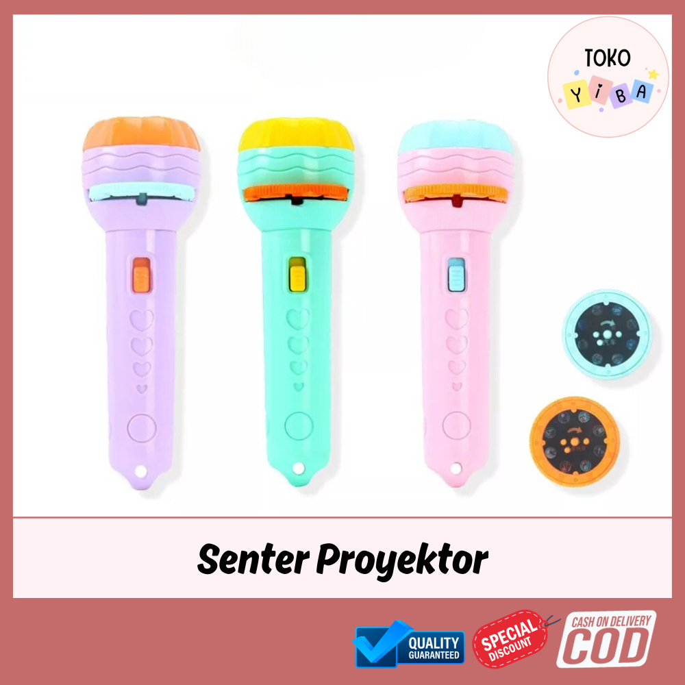 TokoYiba Mainan Anak Senter Proyektor / Fun Flashlight / Proyektor Gambar
