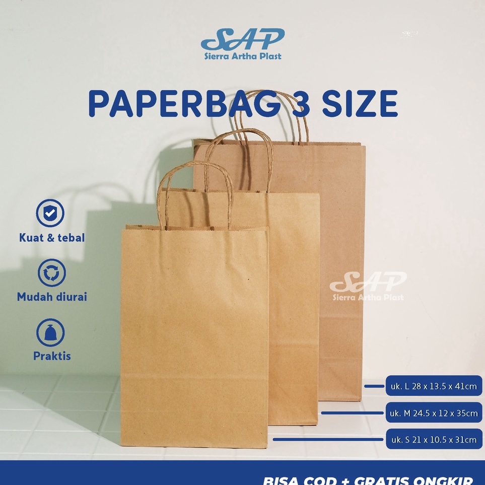 

Paper Bag Polos Tali Kes Paper Bag Polos Coklat Paper Bag Kraft Paper Bag Kado Paper Bag Souvenir Packaging Olshop