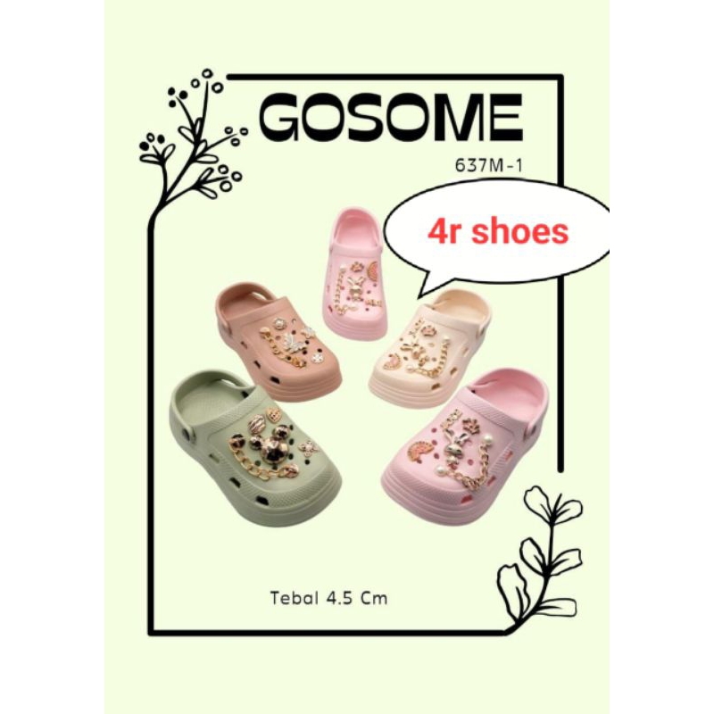 sandal baim viral gosome warna sesuai poto depan.