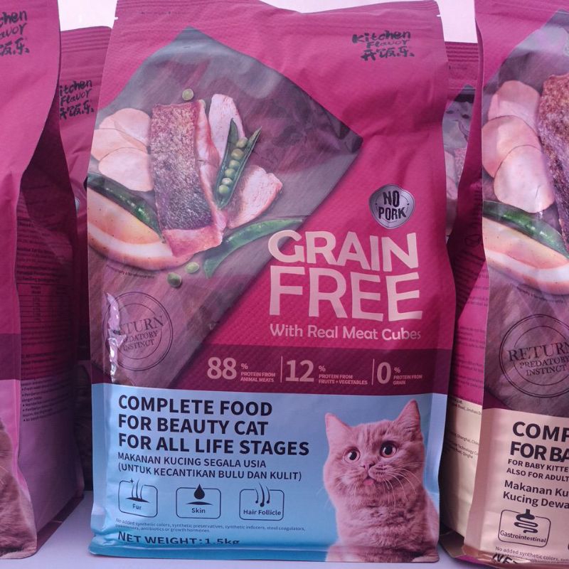 makanan kucing kitchen flavor KF grain free
