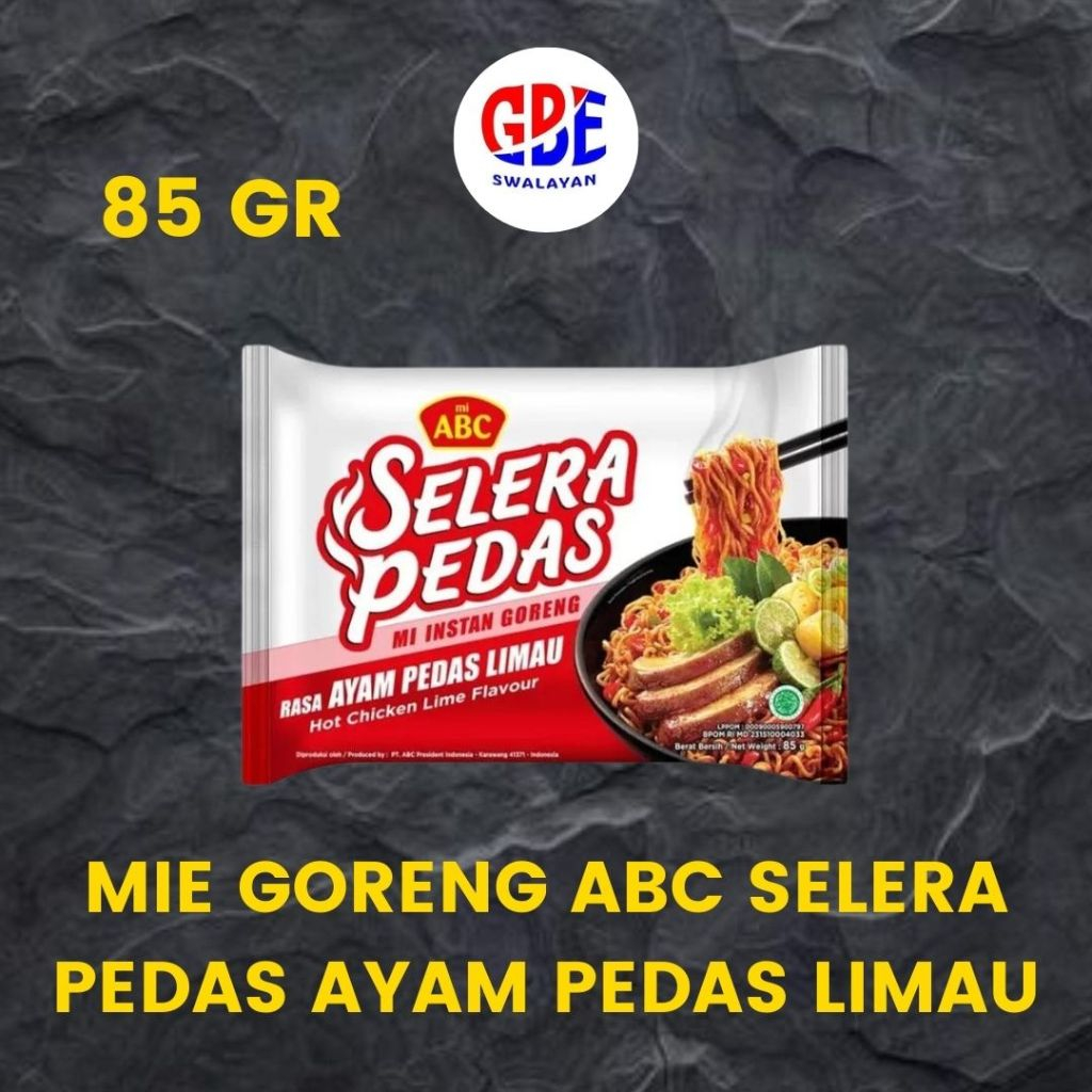 

Mi Instan Goreng ABC Selera Pedas Rasa Ayam Pedas Limau 85g