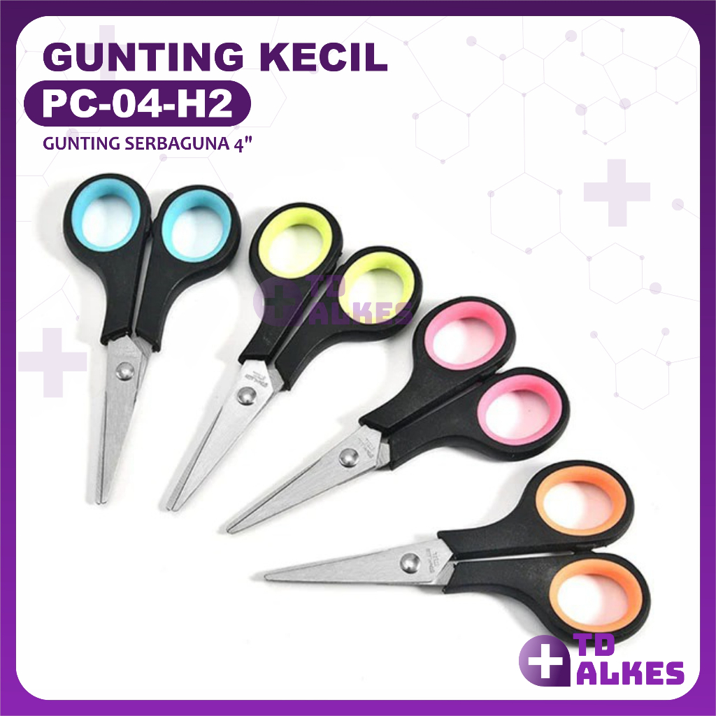 

Pacman Gunting Kecil 4inch PC-04-H2 Pemotong Kertas Serbaguna Mini 4
