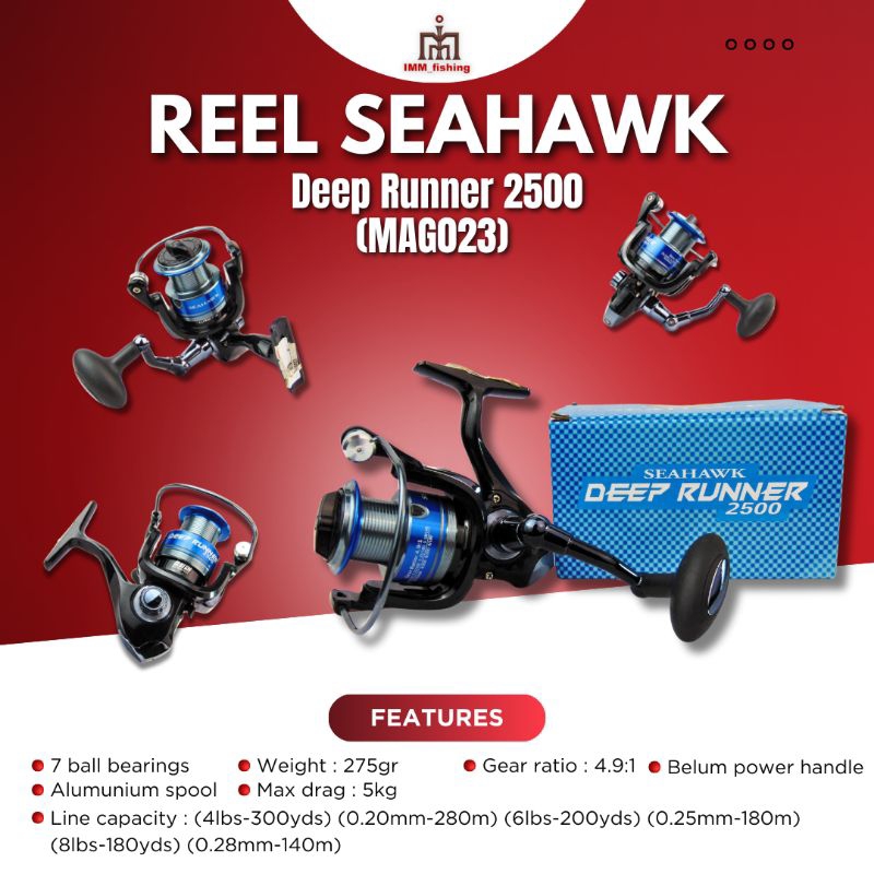 REEL SEAHAWK DEEP RUNNER | Alat Gulungan Pancing | Spinning