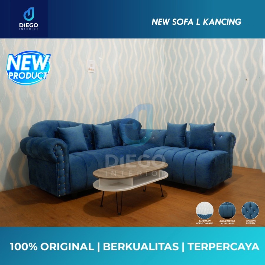 Sofa L Kancing / Sofa L New Minimalis Klasik / Sofa L Milano