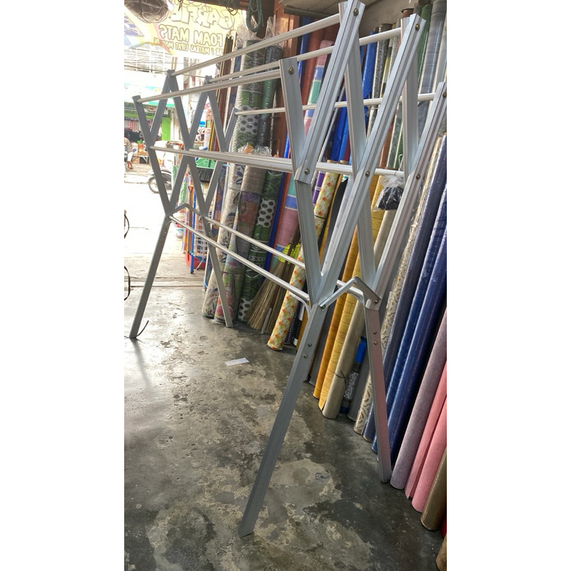 Jemuran Lipat Jemuran Baju Besar Aluminium Uk 1,8Meter 9pipa (DIKIRIM POSISI BELUM RAKIT)