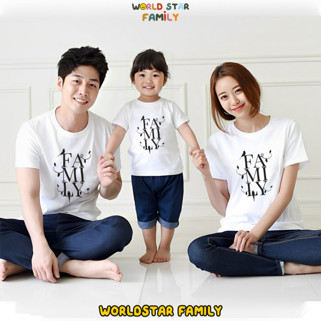 WSF Kaos Couple Keluarga FAMILY  Kaos Couple Keluarga Lucu Kaos Pasangan Kaos Keluarga Baju Keluarga