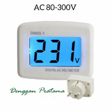 Digital Voltmeter AC 220V Steker Stop Kontak Volt Meter Tester Colokan