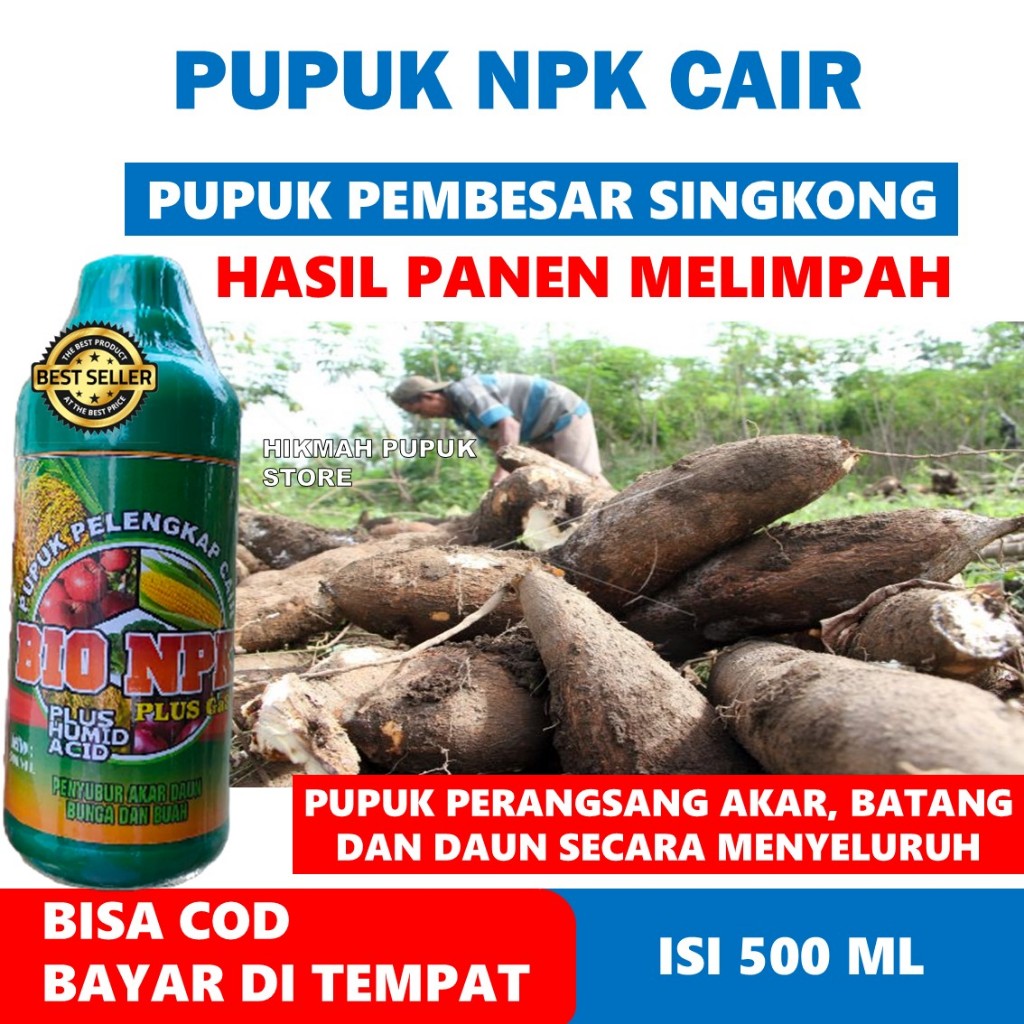 (PALING LARIS) PUPUK NPK CAIR BIO ISTIQOMAH Melebatkan Buah Singkong Besar Maksimal - Obat Perangsan