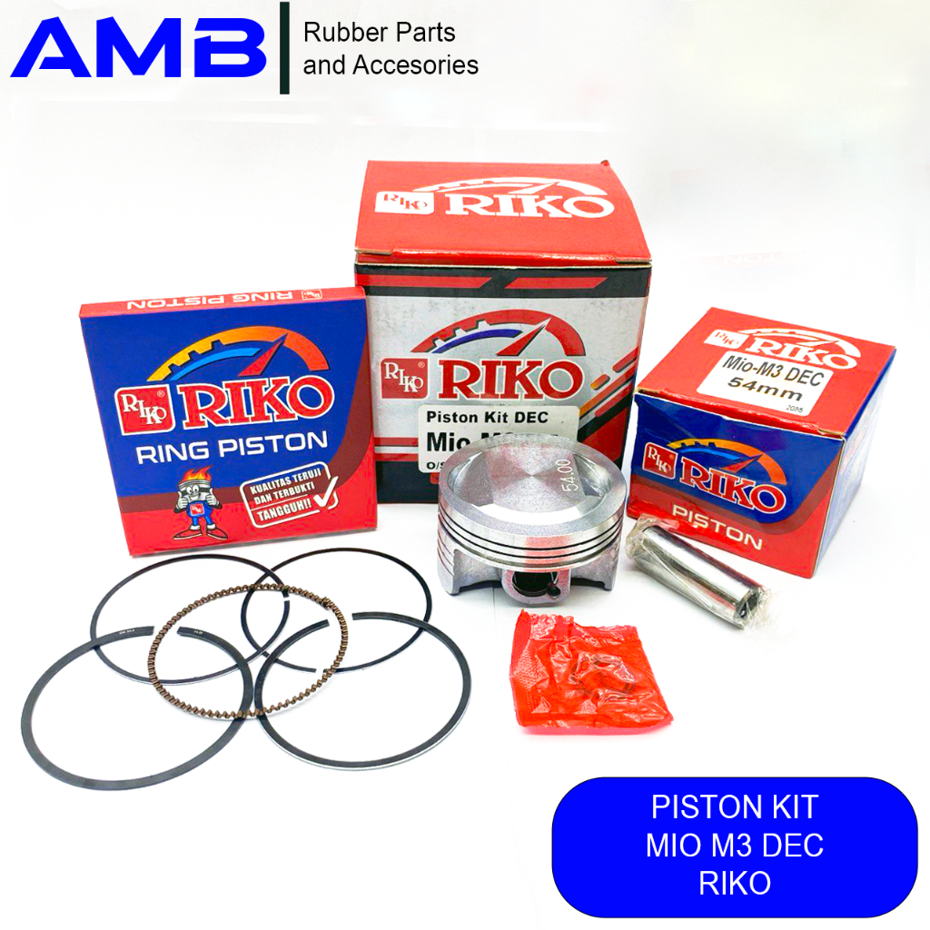 PISTON KIT PAKET SEHER MIO M3 DEC MIO J DEC FAZZIO X RIDE SOUL GT HIGH DOME 53 SAMPAI 55 RIKO ORIGIN