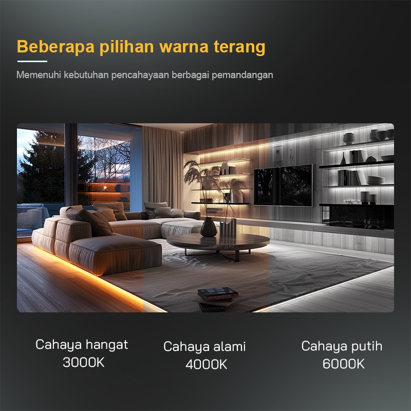 PROMO TERBARU LED STRIP COB 24V 10 Meter 320 LED 12 WATT PER METER 3000K/4000K/6000K