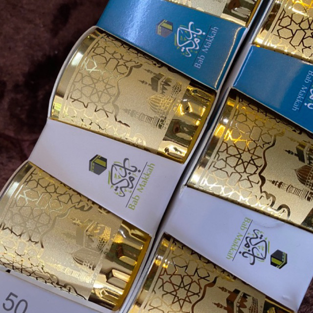 GELAS CUCING ANTIK 6 PCS Gelas Air Zam Zam Warna Gold Mewah Modern Oleh Oleh Haji Dan Umroh