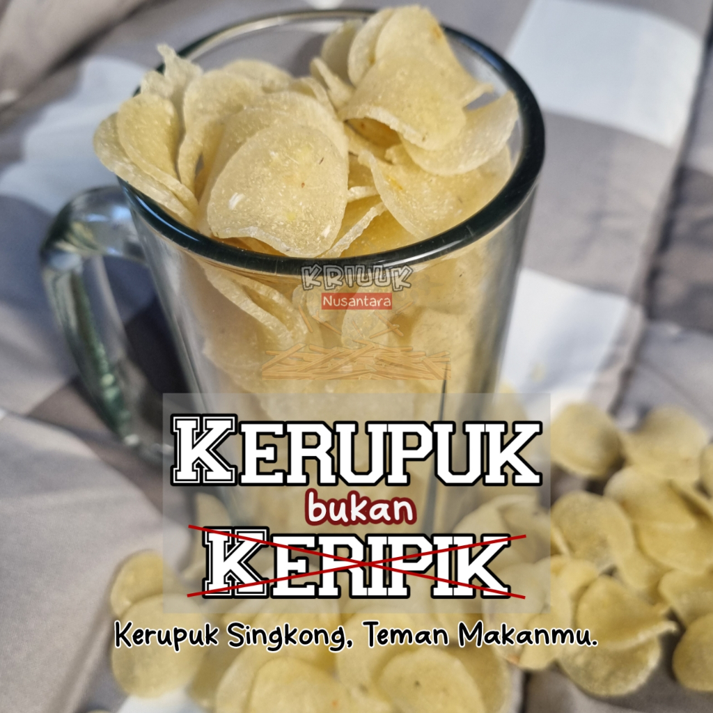 

Kerupuk Singkong Ceriping Singkong Pedas Teman Makan atau Camilan Ringan