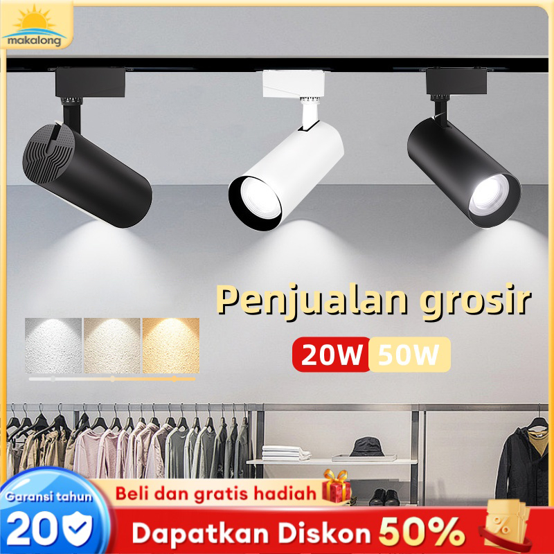 LAMPU RELL TRACK LED trek lampu sorot lampu sorot trek lampu dalam ruangan 20W/50W