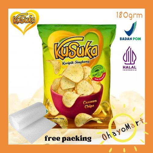 

Kusuka Keripik Singkong Rasa Rumput Laut / Cassava Chips Seaweed 180gr