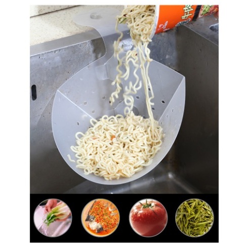 Saringan dapur lipat, Penyaring sampah wastafel dapur, filter sampah folding drain filter
