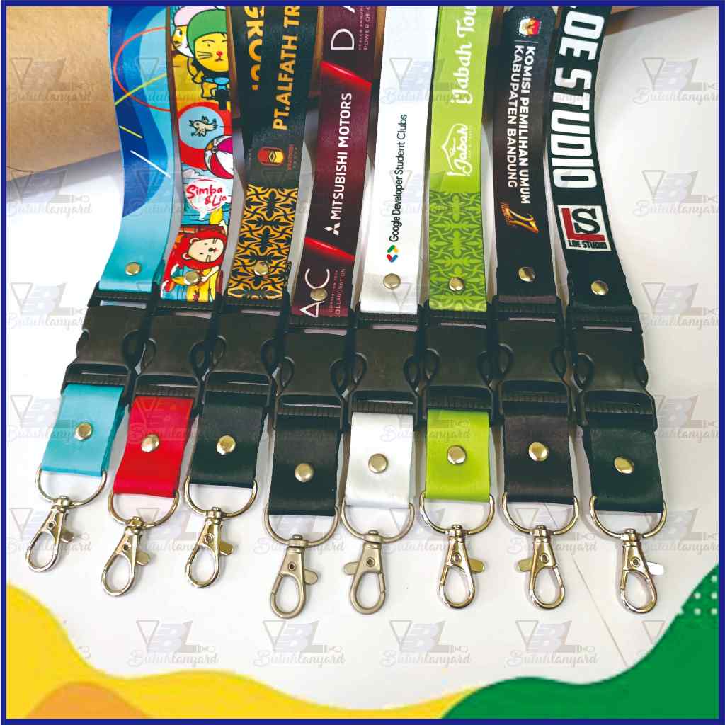 

Cetak Tali lanyard 2,5 cm Full Color print sublim full color CUSTOM DESAIN