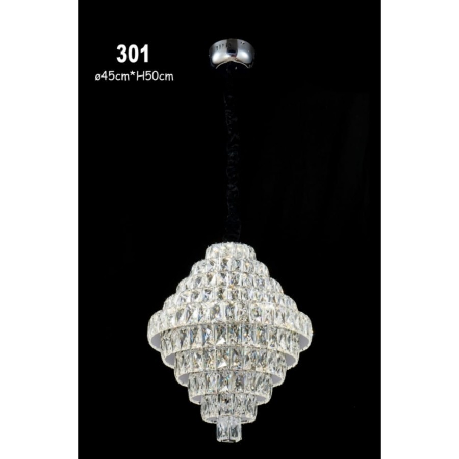 SL301-45CM LAMPU GANTUNG KRISTAL MODERN MEWAH MEJA MAKAN LED DEKOR