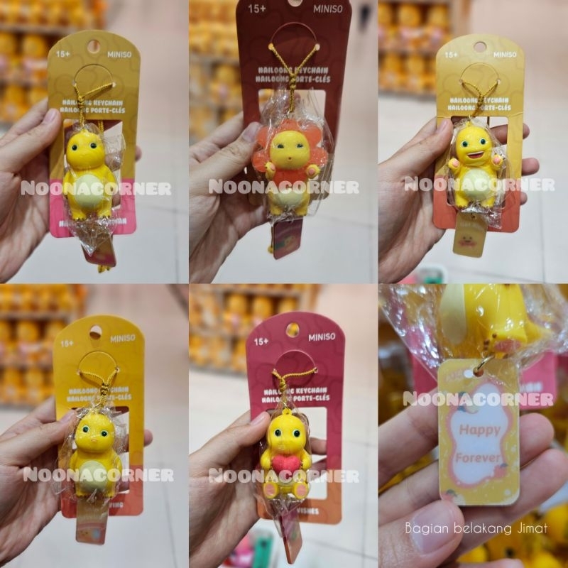 Miniso x Nailong ‼️ Gantungan Kunci Jimat Nailong Dino Kuning Collections Original