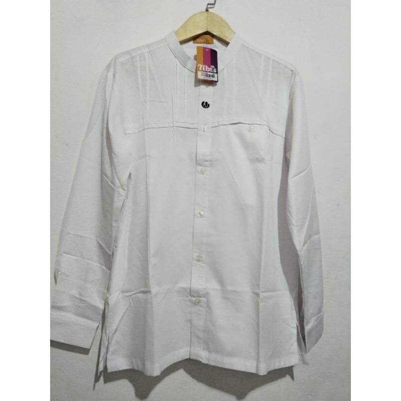 Koko putih bersih/koko putih nibras/koko full kancing