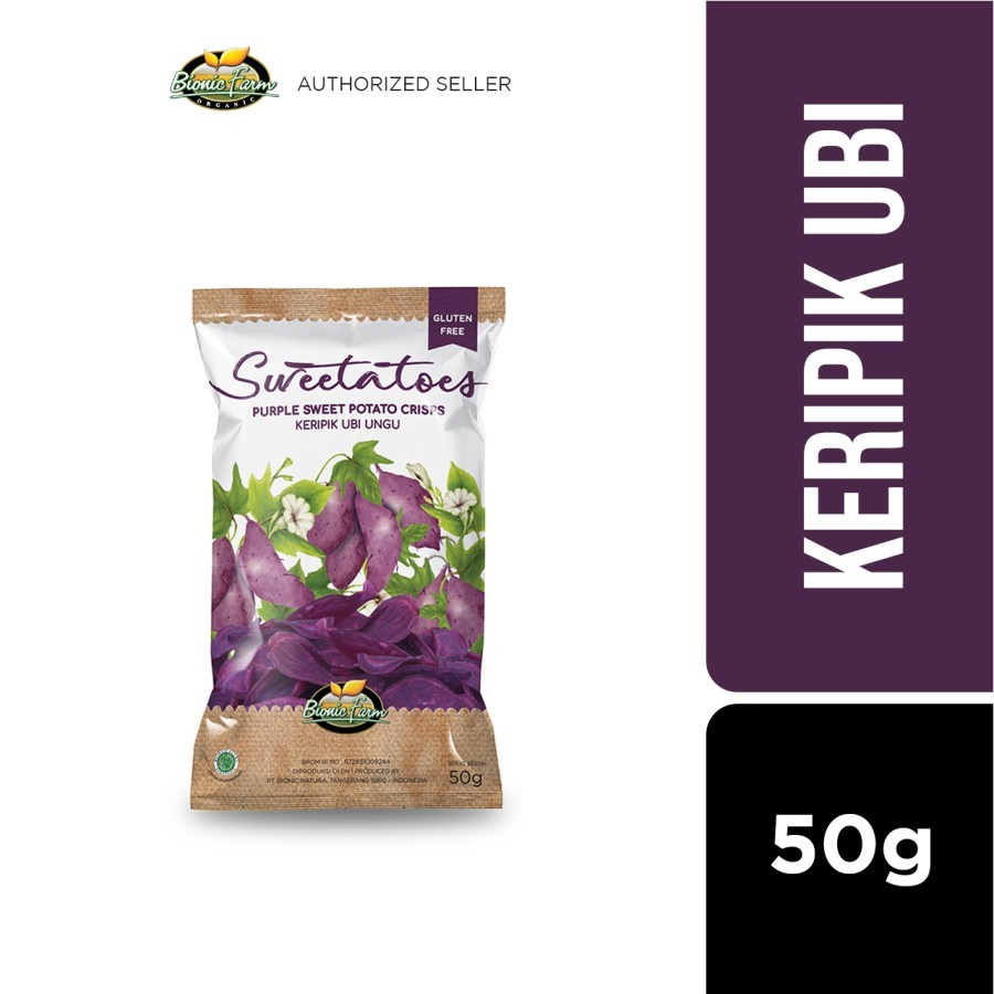 

Bionic Farm Sweetatoes Keripik Ubi Ungu 50G