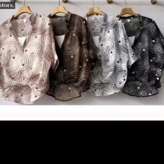 blouse sifon import  /blouse bunga safira/kemeja import