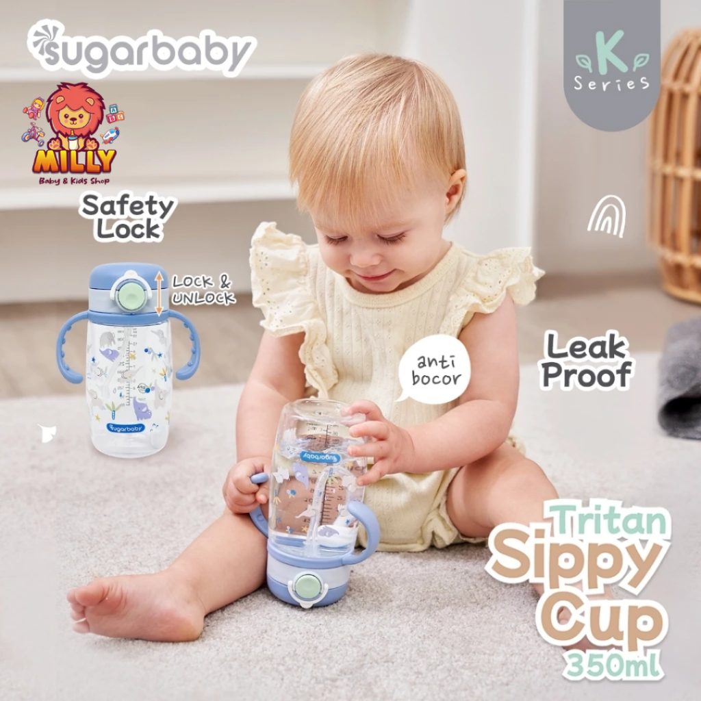 

Lezatoz_Genz (Free Bubble Wrap) Sugar Baby Tritan Sippy Cup K-Series 350Ml Botol Minum Anak