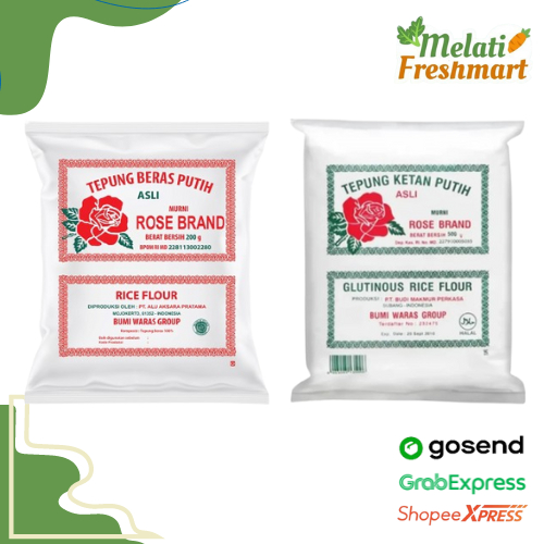 

Tepung Beras & Tepung Ketan Rose Brand 500gr - Melati Freshmart