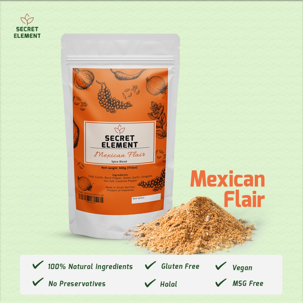 

Secret Element Mexican Flair Spice Blend - America Series - Bumbu Meksiko - 500gr