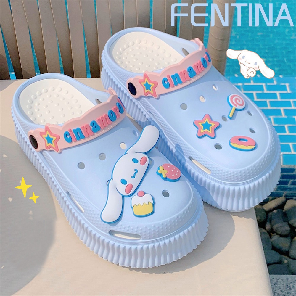 FENTINA Sandal Baim Wanita Sandal Wanita Kekinian Sandal Slop Wanita Sandal Baim Wedges Anti-selip