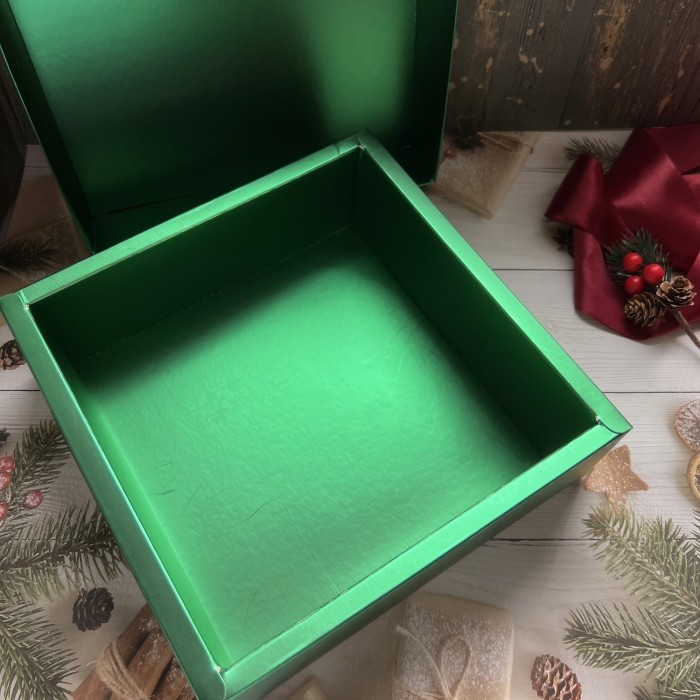 

5 Pcs box packaging hampers moncake edisi natal kotak cookies christmas hijau ukuran 25 x 25 x 8 mc