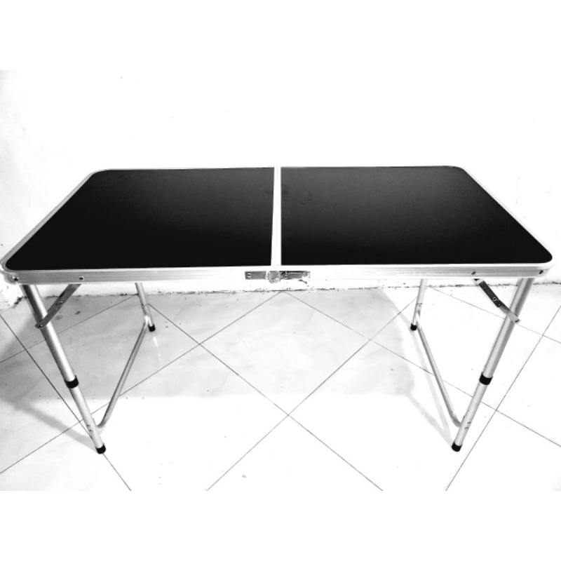 Meja lipat koper hpl aluminium portabel serbaguna multifungsi 1.2 mtr
