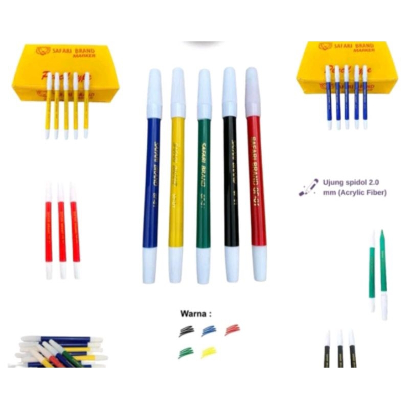 

Spidol Kecil Safari Brand Permanent Marker Permanen Tahan Air