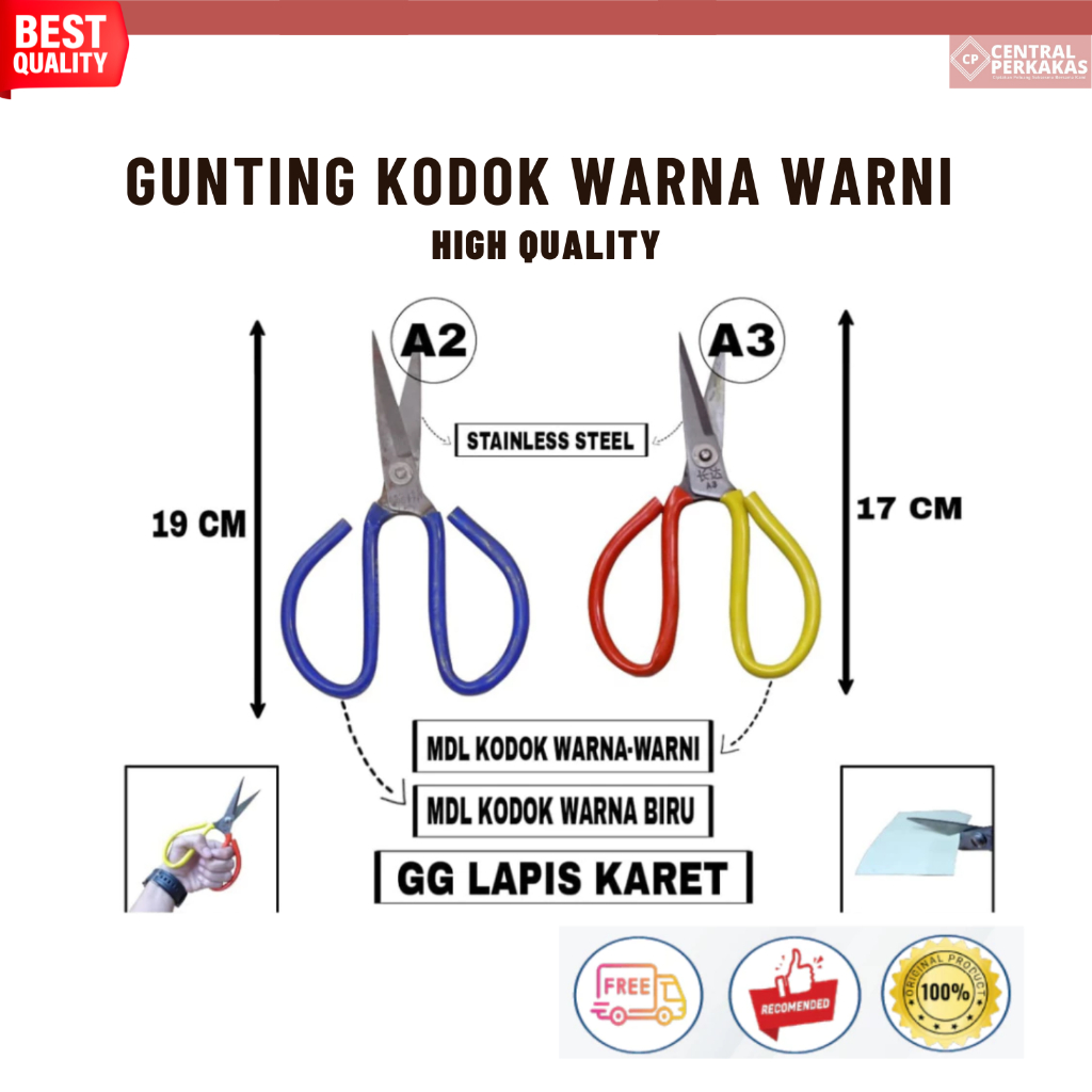 Gunting kodok warna / Gunting seng gunting kain / gunting kodok