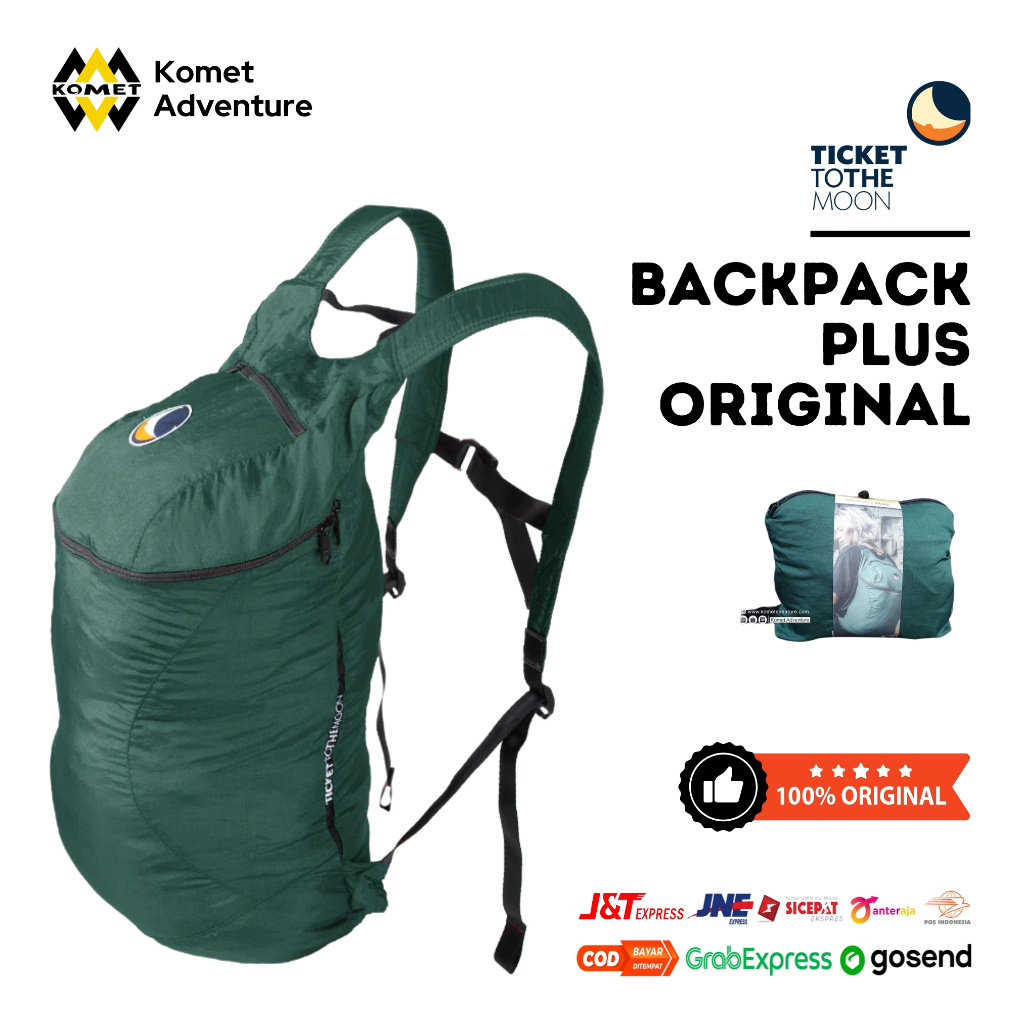 Tas Lipat Compact Ticket To The Moon - Backpack Plus Original Ticket To The Moon 25 L