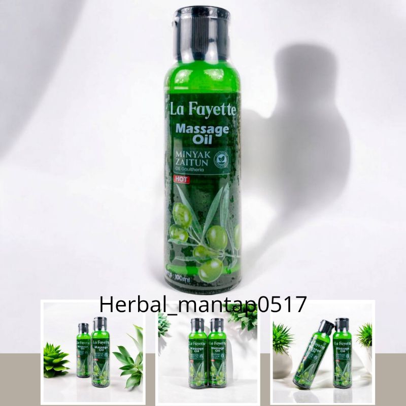 Minyak zaitun murni La Fayette massage oil minyak pijat zaitun olive oil 100 ml asli original 100 %