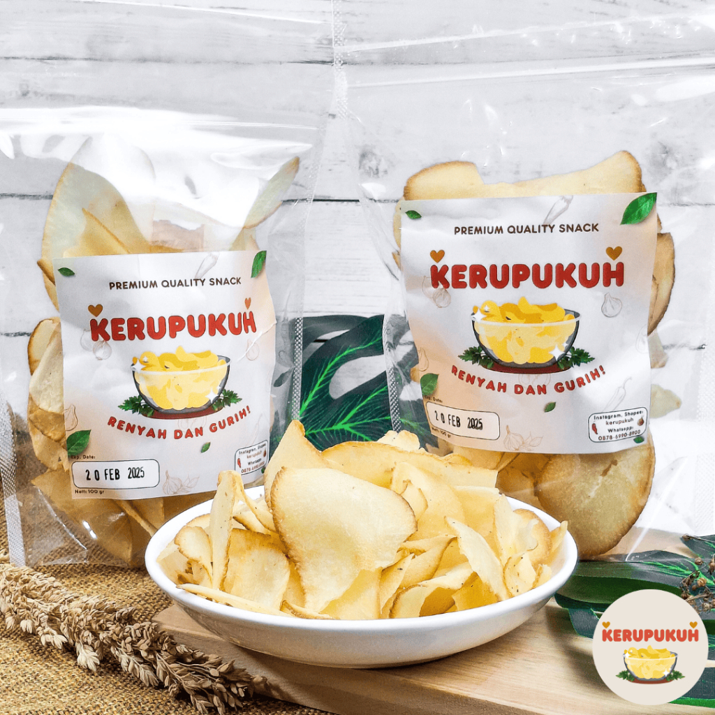 

KERIPIK UBI PREMIUM | KERUPUK UBI ORI DAN BALADO | SNACK ENAK DAN GURIH | KERUPUKUH
