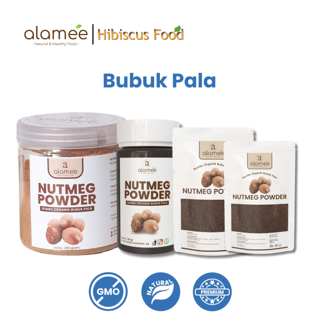 

ALAMEE Bumbu Dapur Pala Bubuk Nutmeg Powder Rempah Murni Asli Tanpa Campuran Organik 250g