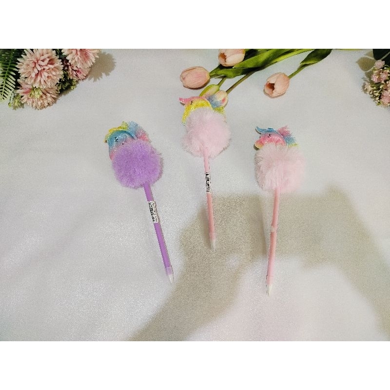 Pena Pom Pom Unicorn Kuda Pony / Pena Bulu Lembut-PEN-27