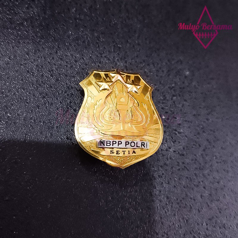 Lencana Pin Logo Polri Pin KBPP Polri Setia Ukuran 3 CM - Mulyo Bersama